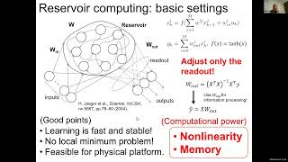 Kohei Nakajima, University of Tokyo: Physical reservoir computing for embodied intelligence (3-3-22) screenshot 4