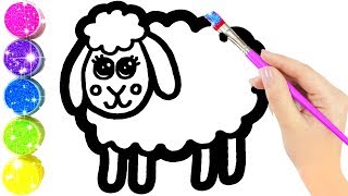 Glitter Baby Sheep coloring and drawing for Kids, Toddlers  Кис Кис