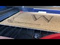 Timelapse engraving coir door mat with 130 watt co2 laser