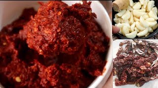 Garlic Chutney recipe in Marwadi - Lehsun ki Chatni-प्रसिद्ध लहसुन लाल मिर्च की चटनी