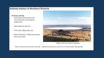 Salinity & Groundwater impact assessment - 30 years on | Mark Hocking, Richard Campbell &  Ben Hall