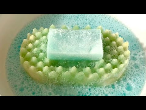 【ASMR】Thick soapy water and white waffle sponge🤍🤍もったりせっけん液と白ワッフルスポンジでもこもこしたみた🤍🤍