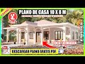 🌵Como construir una casa estilo guatemalteco?/Plano de Casa 12x8 metros/Plano de casa 3 dormitorios🎁