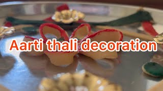 Easy Aarti thali decoration /गेहूं के आटे से बनाए सुन्दर आरती थाली|Mayuri Thakur