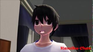 [MMD yandere simulator]Yandere Dev and the spider @queenkamikochan