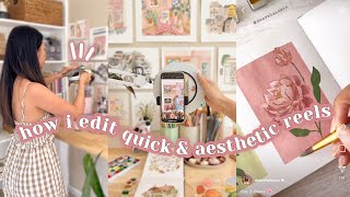 How I make quick & aesthetic instagram reels as an artist 🎨 📸 (film, edit and post) + bonus ideas