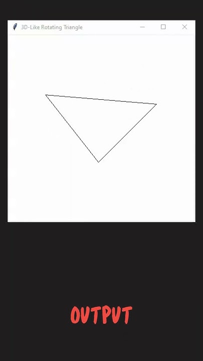3d rotating triangle in tkinter - YouTube