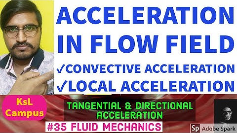 Acceleration in Flow Field | Convective & Local Acceleration | Tangential & Directional 🚣 #FM35