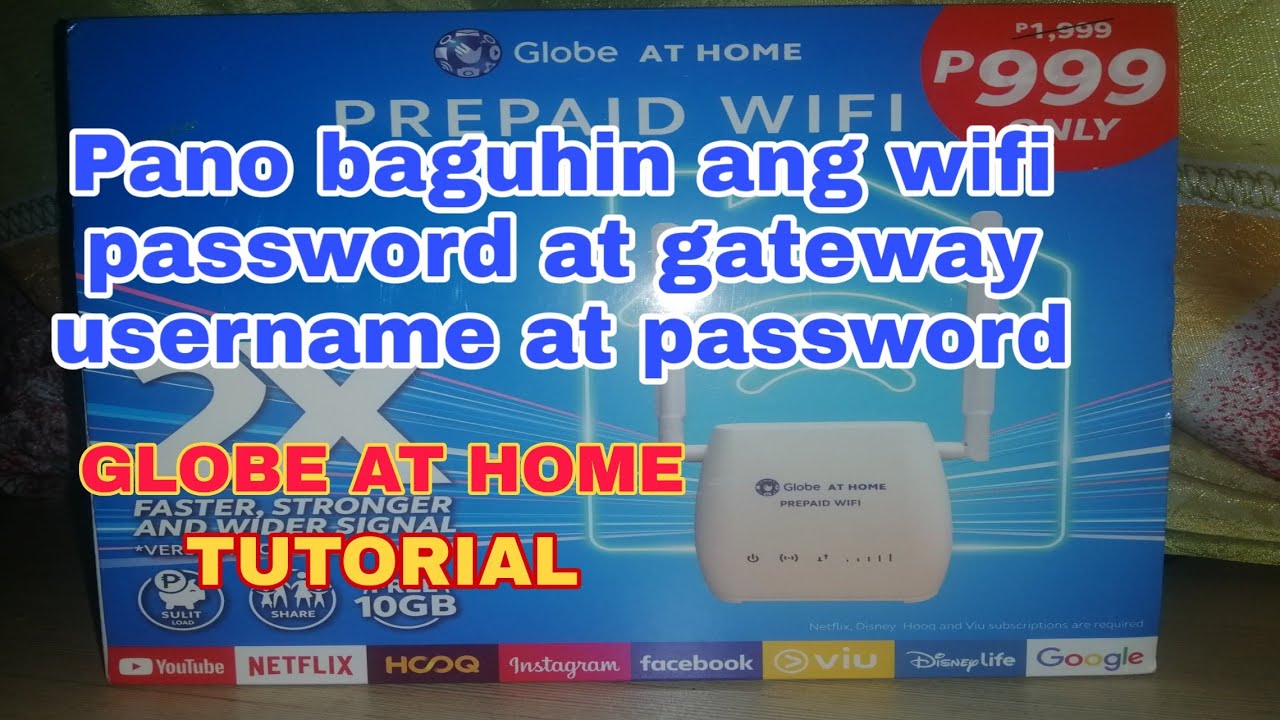 How to change Globe Prepaid Wifi Password and ip Address Username and