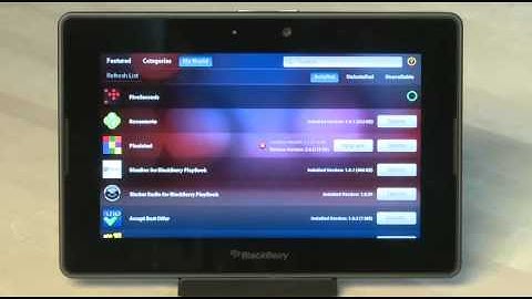 Downloading and using apps on the BlackBerry PlayBook