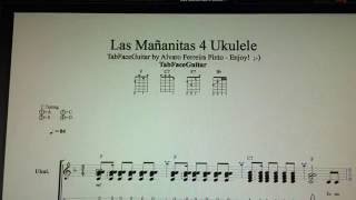 Video thumbnail of "Las Mañanitas 4 Ukulele    Pedro Infante   TabFaceGuitar   Enjoy! ;-)"