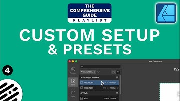 Affinity Designer Tutorial: Custom Setup & Custom Presets
