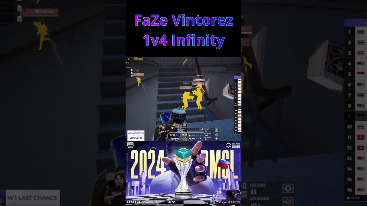 FaZe Vintorez 1v4 Infinity 2024 PMSL SEA SUMMER 