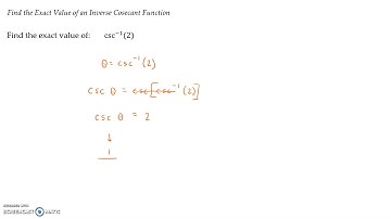8.2 Inverse Trigonometric Functions (Continued) Video 2