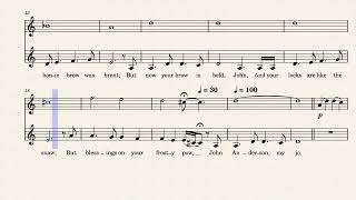 John Anderson, My Jo violin duet with lyrics after Eddi Reader