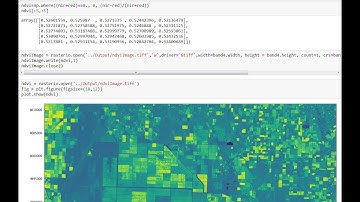 NDVI calculation from Landsat8 images with Python 3 and Rasterio - Tutorial