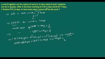 A and B together can do a piece of work in 12 days which B and C together can do in 16 days.