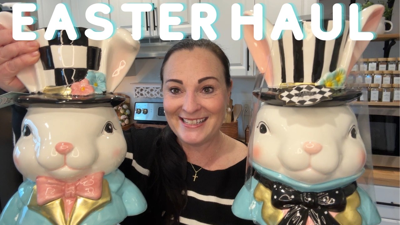 EASTER DECOR HAUL /BEAUTIFUL EASTER DECOR BLACK & WHITE PASTEL THEME/EASTER DECOR STYLES AND IDEAS