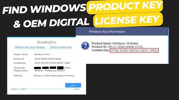 How To Find Windows Product Key  Find your OEM Digital License Key