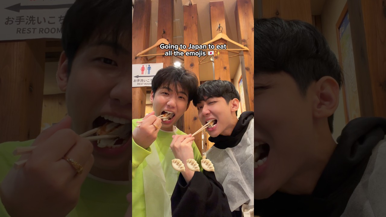 EATING JAPANESE FOOD EMOJIS 🇯🇵🍜🍣🍡🥟🍙 - YouTube