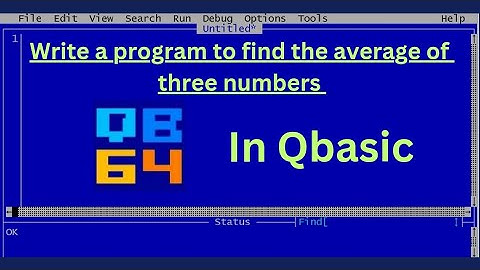 How to write a program to find the average of 3 numbers in Qbasic. #qbasic #programming