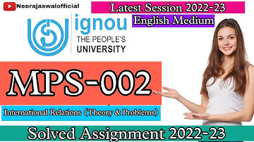MPS 002 Solved Assignment 2022-23 | English Medium | Handwritten Solved Assignment 2022-23 Session