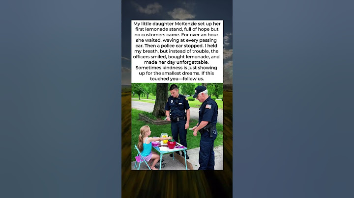 👮‍♂️🍋 THE DAY THE POLICE STOPPED FOR LEMONADE