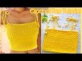 EASY CROCHET CROP TOP | for all sizes | How to crochet alpine stitch  | Isla Top