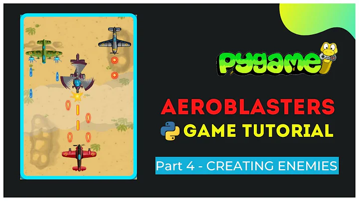 Adding enemies and sprite groups | pygame game development tutorial | Aeroblasters PART 4 | #pyguru