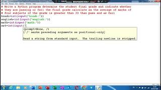 Write a Python program create a marksheet #python #gamespythoncoding