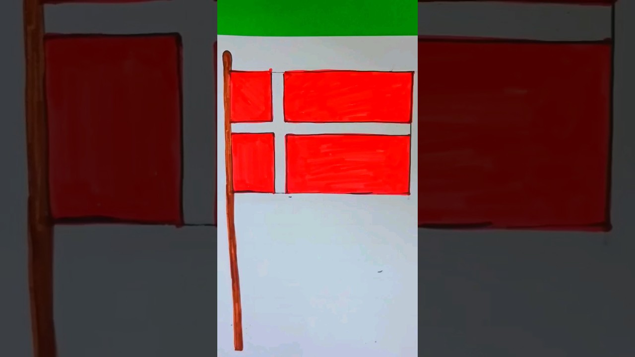 Denmark Flag Drawing