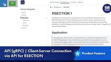 واجهة برمجة التطبيقات (gRPC) | اتصال العميل بالخادم عبر API لـ RSECTION