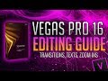 How To Edit with VEGAS Pro 16 for YouTube! (Adding Text, Transitions, Zoom-Ins & More!)