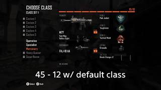 Black Ops 2: 45 - 12 with a Default Class
