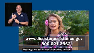 Ohana Apply for Disaster Assistance PSA ASL