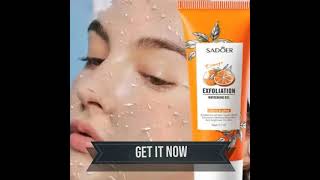 Tidesmit Orange Exfoliating Gel Facial Scrub – 15% Vitamin C Brightening Treatment