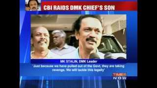 CBI raids DMK Chief's son M. K. Stalin.