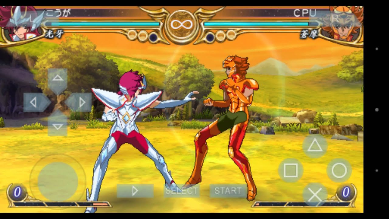 Saint Seiya Omega jogo psp rodando no Android *0* amo de maisss