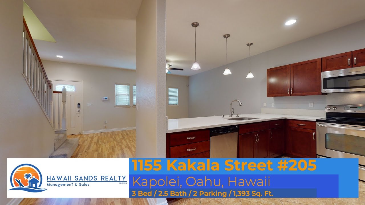 Large 3bd/2.5ba Townhouse FOR RENT in Kapolei YouTube