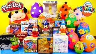 Surprise Eggs Play Doh Videos Mickey Mouse Vinylmations Marvel The Simpsons Kinder Toys DCTC