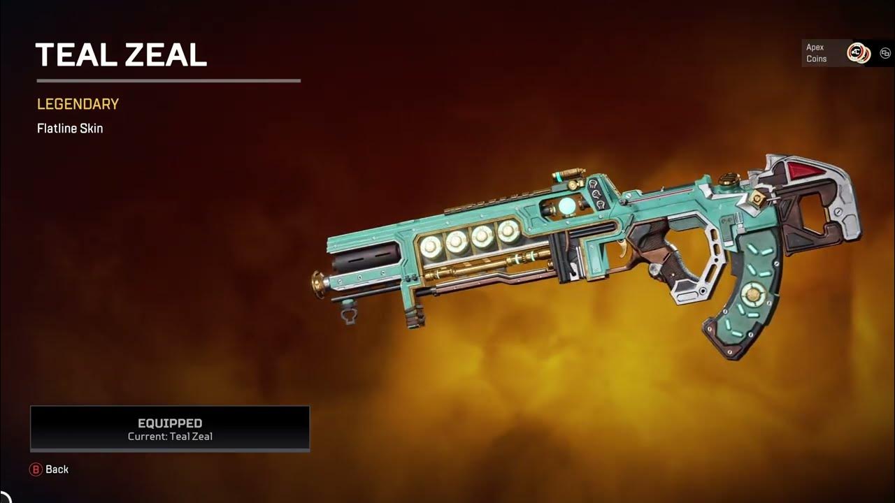 Legendary Skin, Flatline (Teal Zeal), Monthly Store Update. [Apex
