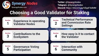 How to choose a good Validator for Staking on PoS chains