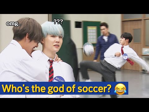 [Knowing Bros Best ep.94] Soccer Ball Thigh Lifting Battle with BTS⚽ Who's the god of soccer? 😲