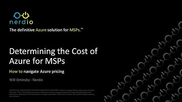 Pricing an Azure Opportunity for MSPs - Nerdio Roundtable Session 3