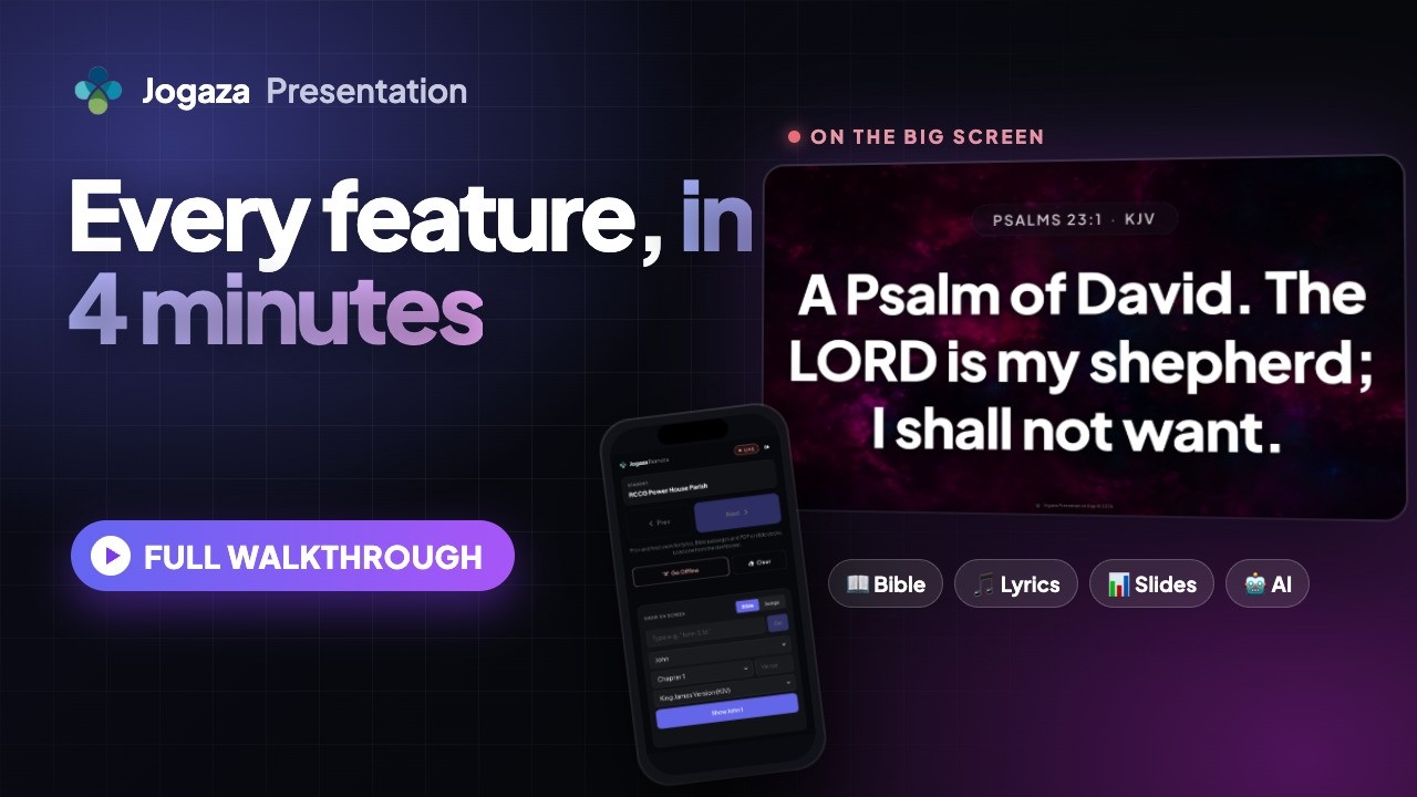 Jogaza Presentation: Full Demo — Every Feature in 4 Minutes
