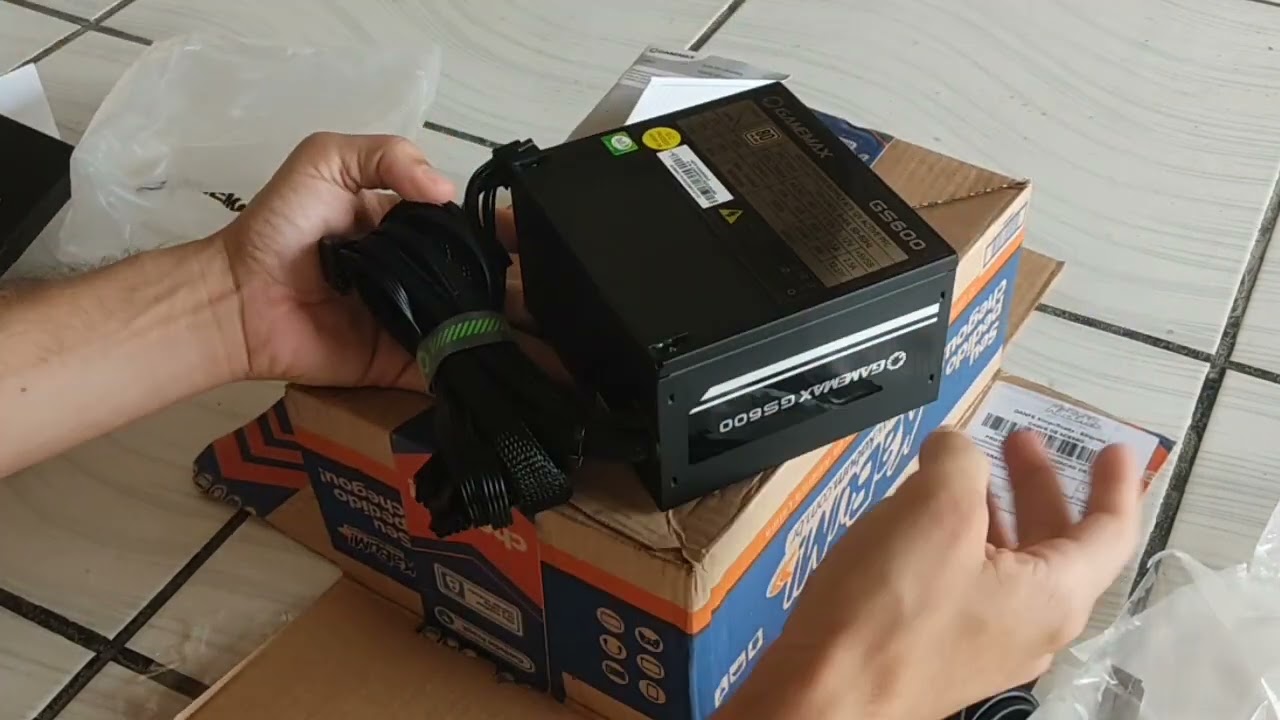 O MELHOR CUSTO BENEFÍCIO PARA PC GAMER BARATO FONTE GAMEMAX GS600 (UNBOXING)