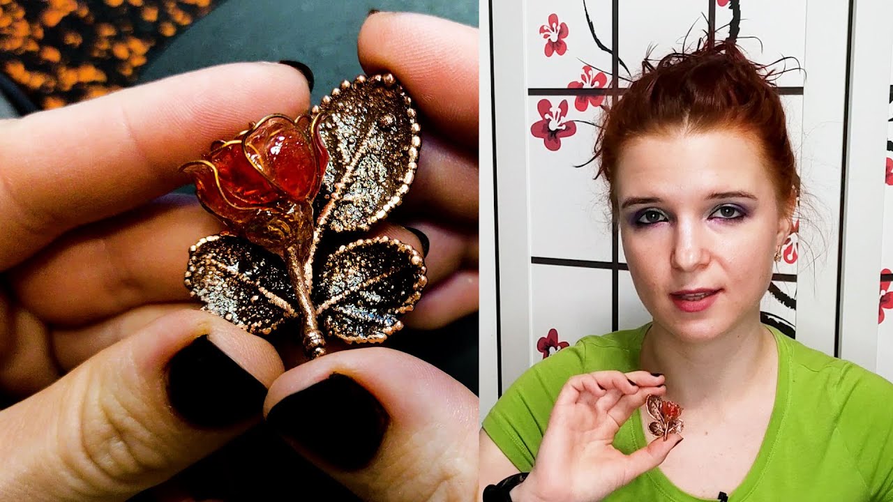 КАК СДЕЛАТЬ БРОШКУ СВОИМИ РУКАМИ? ГАЛЬВАНИКА, УФ-СМОЛА, WIRE WRAP. DIY. HANDMADE. JEWELRY TUTORIAL.
