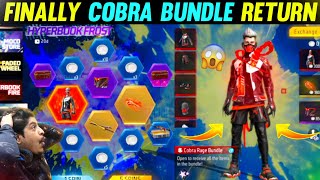 COBRA BUNDLE RETURN | COBRA BUNDLE RETURN 2024 | COBRA MP40 RETURN |FREE FIRE NEW EVENT