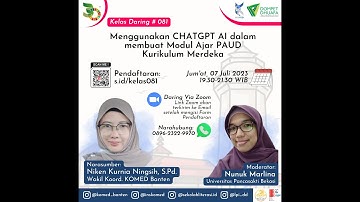 Menggunakan CHATGPT AI dalam membuat Modul Ajar PAUD Kurikulum Merdeka