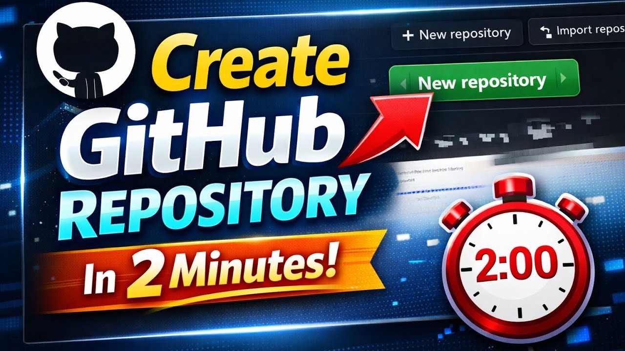 How to Create a GitHub Repository in 2 Minutes 🚀 | Beginner Tutorial ...